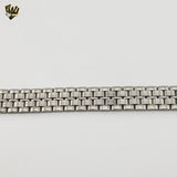 (4-4011) Acero inoxidable - Brazalete de 12 mm para hombre - 7,5"