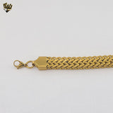 (4-4087) Acero inoxidable - Brazalete de eslabones alternativos de 12 mm - 9"