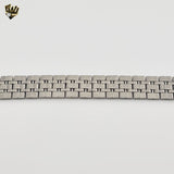 (4-4008) Acero inoxidable - Brazalete de 13 mm para hombre - 8"