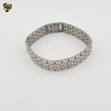 (4-4008) Acero inoxidable - Brazalete de 13 mm para hombre - 8"