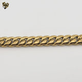 (4-4034) Stainless Steel - 14mm Curb Link Men Bracelet
