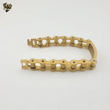 (4-4217) Acero inoxidable - Brazalete de eslabones alternativos de 17 mm - 9"