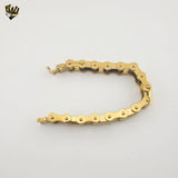 (4-4215) Acero inoxidable - Brazalete de eslabones alternativos de 17 mm - 9"