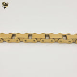 (4-4215) Acero inoxidable - Brazalete de eslabones alternativos de 17 mm - 9"