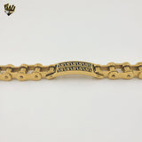 (4-4217) Acero inoxidable - Brazalete de eslabones alternativos de 17 mm - 9"