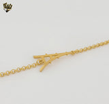 (4-4277) Stainless Steel - 1mm Rolo Eiffel Bracelet - 7.5"