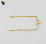 (4-4277) Stainless Steel - 1mm Rolo Eiffel Bracelet - 7.5"