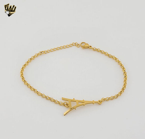 (4-4277) Acero inoxidable - Brazalete Rolo Eiffel de 1 mm - 7,5