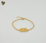 (4-4274) Stainless Steel - 1mm Rolo Girls Bracelet - 7.5"