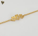 (4-4276) Acero inoxidable - Brazalete de búho Rolo de 1 mm - 7"