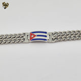 (4-4074) Stainless Steel - 23mm Curb Link Bracelet - 9"