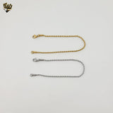 (4-4254) Stainless Steel - 2mm Rope Bracelet