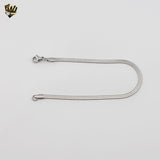 (4-4196-1) Stainless Steel - 3mm Herringbone Bracelet.