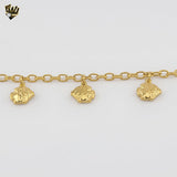 (4-4159) Acero inoxidable - Pulsera con dijes Rolo de 4 mm - 7"