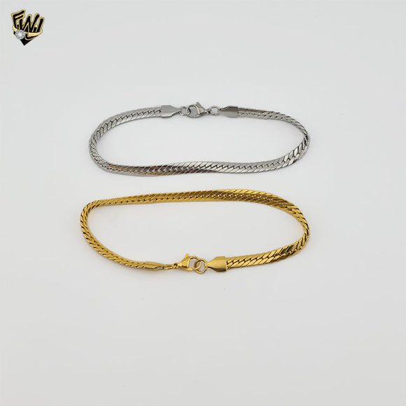 (4-4040) Acero inoxidable - Brazalete de eslabones planos de 5 mm - 8,5