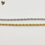 (4-4248) Stainless Steel - 5mm Rope Bracelet