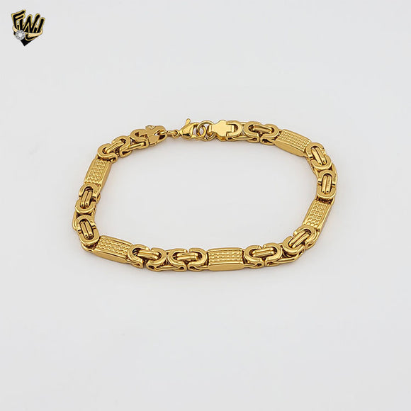 (4-4089) Acero inoxidable - Brazalete de eslabones alternativos de 6,5 mm - 8,5