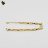(4-4099) Stainless Steel - 6mm Paper Clip Bracelet.