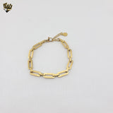 (4-4099) Stainless Steel - 6mm Paper Clip Bracelet.