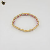 (4-4003) Acero inoxidable - Brazalete Chango de 7,5 mm - 8"