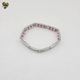 (4-4003) Acero inoxidable - Brazalete Chango de 7,5 mm - 8"