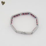 (4-4002) Acero inoxidable - Brazalete Elegua de 7,5 mm - 8"