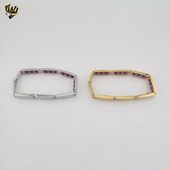 (4-4002) Stainless Steel - 7.5mm Elegua Bracelet - 8