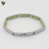 (4-4001) Acero inoxidable - Brazalete Orula de 7,5 mm - 8"