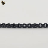 (4-4014) Acero inoxidable - Pulsera de hombre con eslabones curvos de 8 mm - 8,5"
