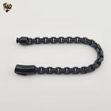 (4-4014) Acero inoxidable - Pulsera de hombre con eslabones curvos de 8 mm - 8,5"