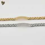 (4-4219) Acero inoxidable - Brazalete de eslabones alternativos de 9 mm - 9"