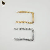 (4-4219) Acero inoxidable - Brazalete de eslabones alternativos de 9 mm - 9"