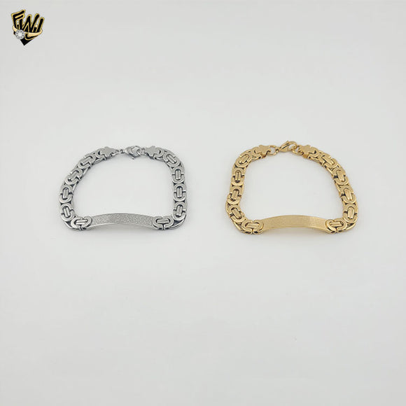 (4-4219) Acero inoxidable - Brazalete de eslabones alternativos de 9 mm - 9