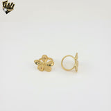 (4-0058-1) Stainless Steel - Chunky Flower Ring.