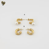 (4-2134) Stainless Steel - Chunky Half Hoops.