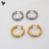 (4-2123) Stainless Steel -Chunky Hoops.
