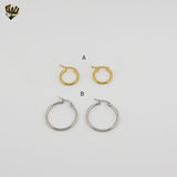 (4-2160) Stainless Steel - Classic Plain Hoops.