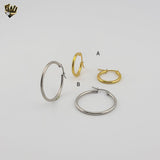 (4-2160) Stainless Steel - Classic Plain Hoops.
