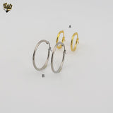 (4-2160) Stainless Steel - Classic Plain Hoops.