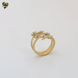 (4-0078) Acero inoxidable - Anillo para hombre con circonitas talladas.