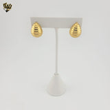 (4-2183) Stainless Steel - Dome Stud Earrings.