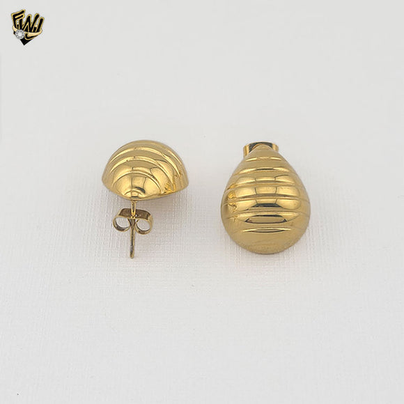 (4-2183) Stainless Steel - Dome Stud Earrings.