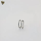 (4-0071) Acero Inoxidable - Anillo de circonitas y acrílico.