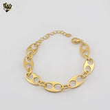 (4-4094) Stainless Steel - Open Marine Link Bracelet - 7"