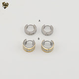 (4-2155) Stainless Steel -Small Huggies Hoops