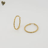 (4-2132) Stainless Steel - Twisted Hoops.