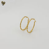 (4-2132) Stainless Steel - Twisted Hoops.