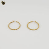 (4-2132) Stainless Steel - Twisted Hoops.