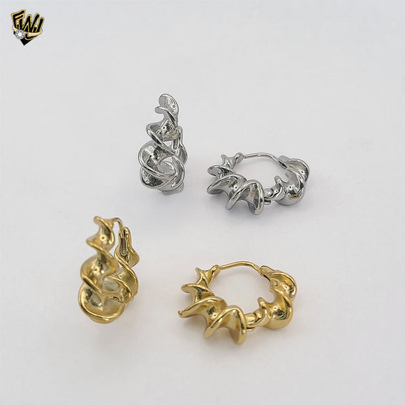 (4-2115) Stainless Steel - Twisted Hoops.