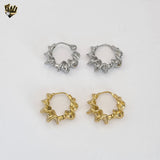 (4-2115) Stainless Steel - Twisted Hoops.